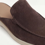 Hnědé suede jachtovní muly