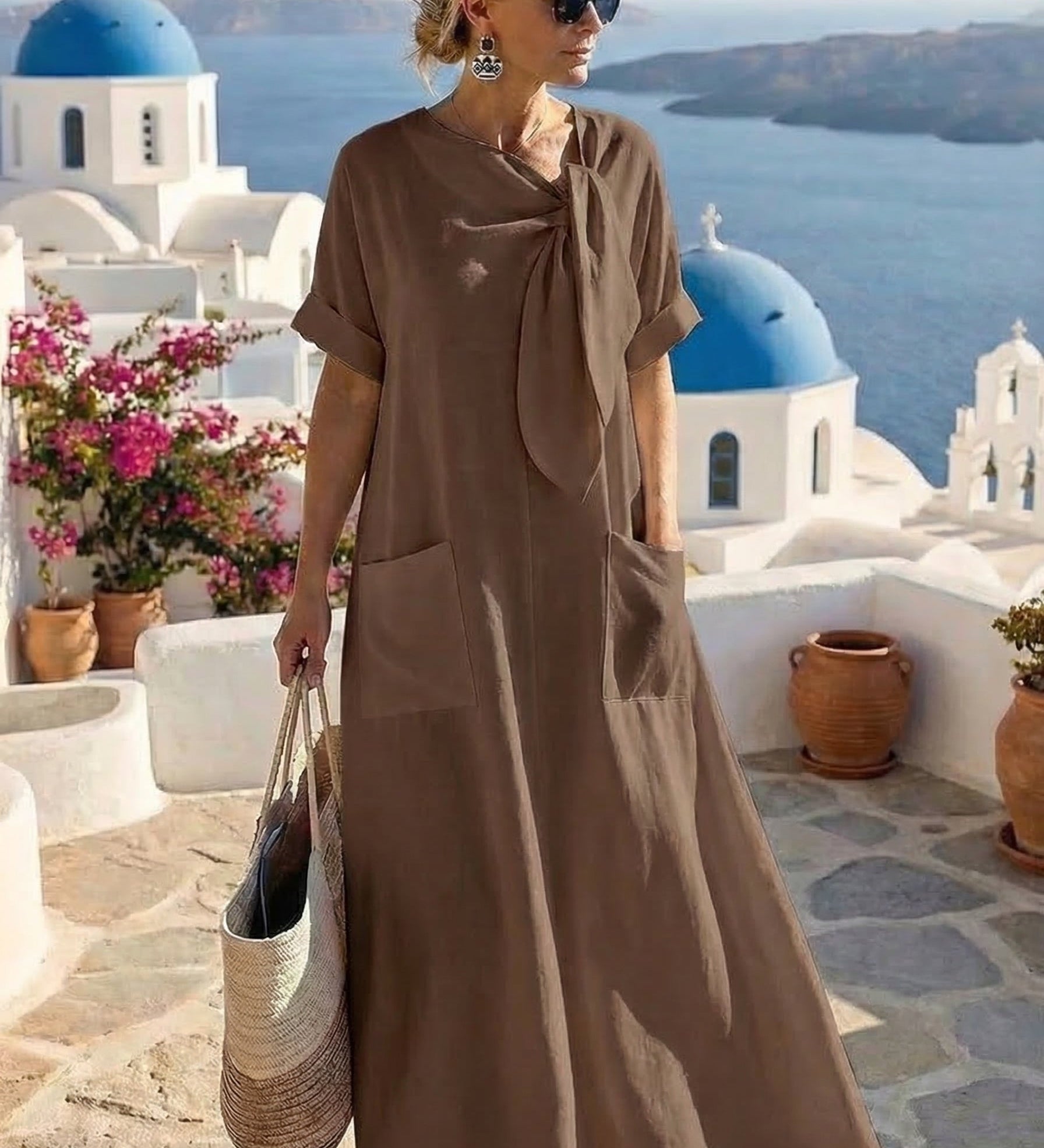 Eliška™ Elegante šaty s kapsami